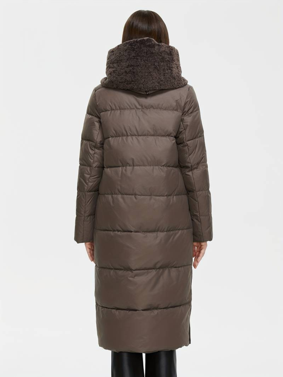 Fluffig jacka med dragkedja