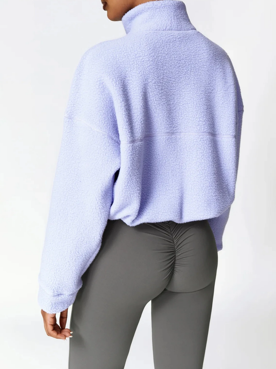 Fitness mjuk fleecejacka