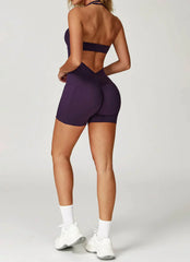 Backless sports jumpsuit