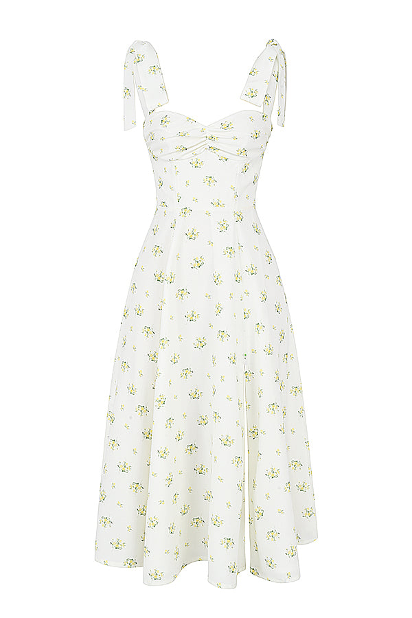 Floral midi sun dress