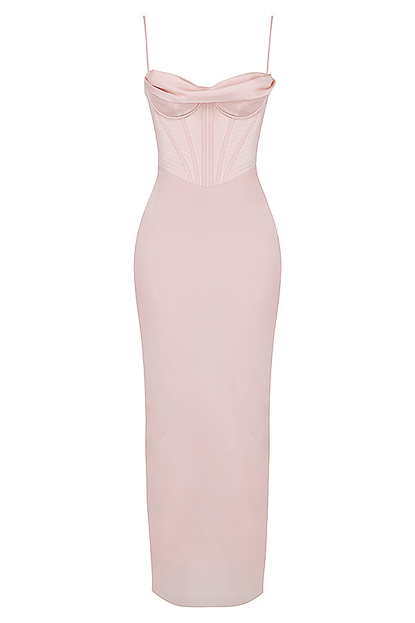 Elegant långklänning i satin