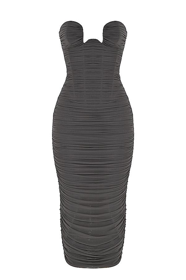 Skugga axelbandslös korsettklänning