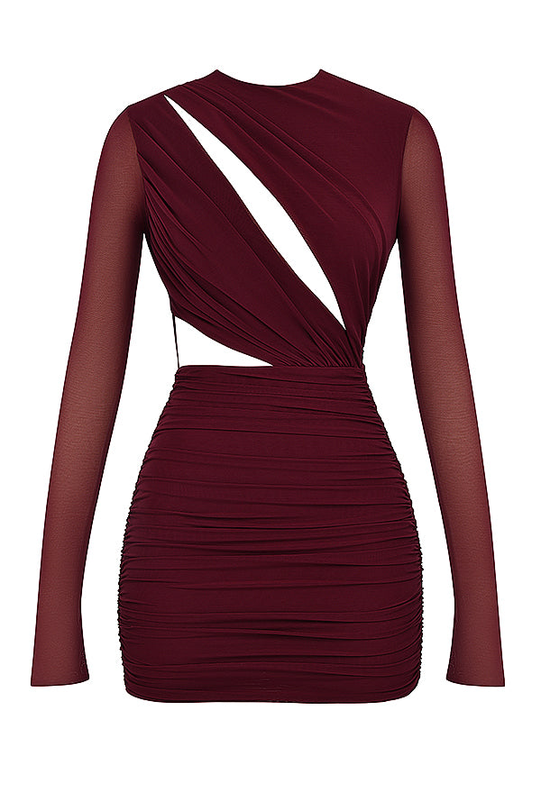 Miniklänning med oregelbunden utskärning