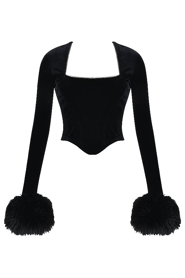 Svart sammetskorsett