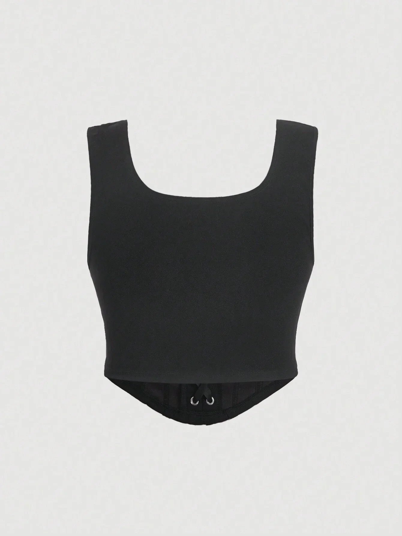 Lace-up top with fitted cut