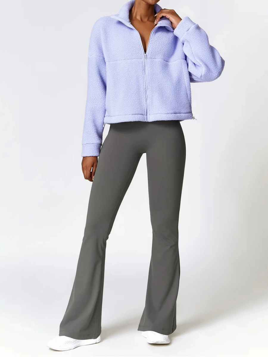 Fitness mjuk fleecejacka