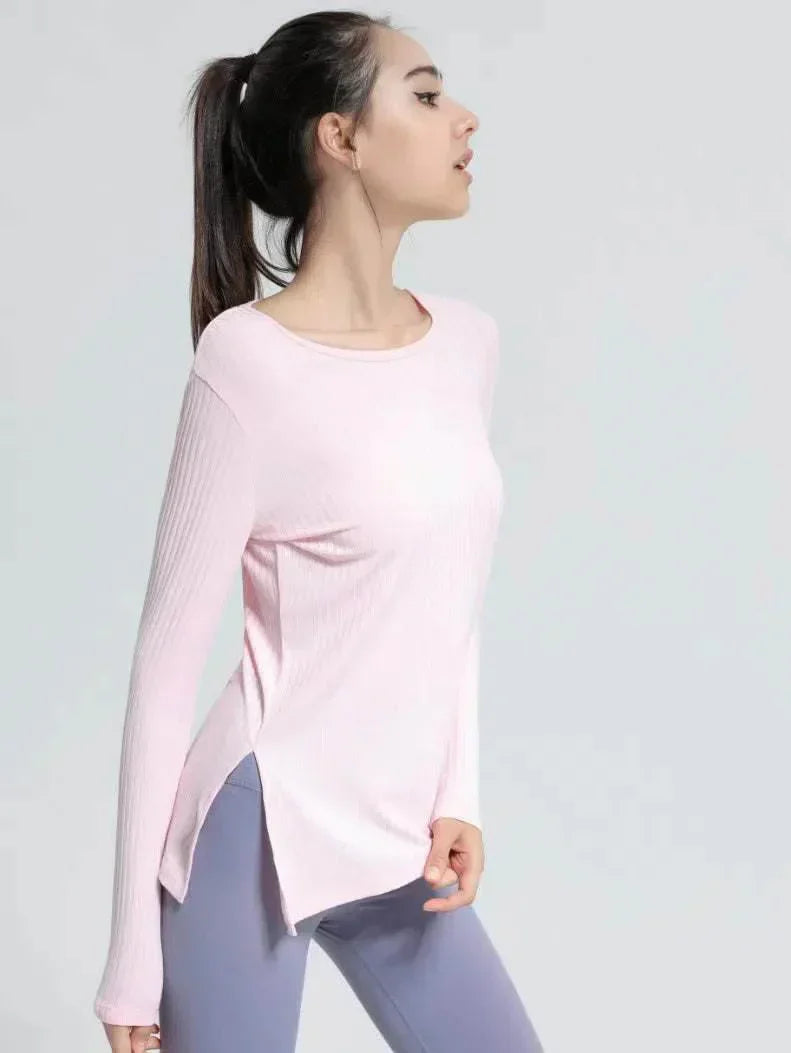 Long sleeve ribbed top