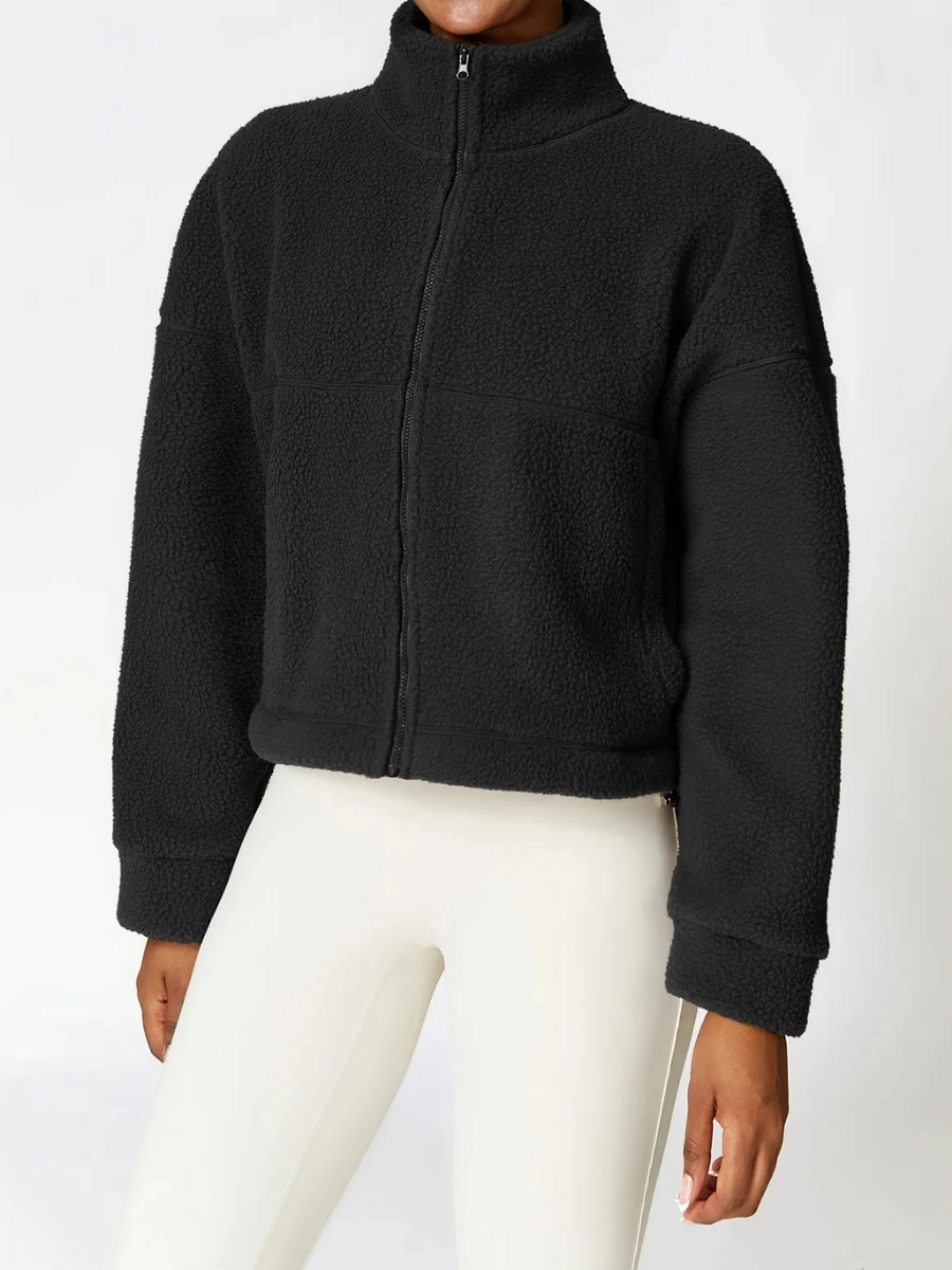 Fitness mjuk fleecejacka