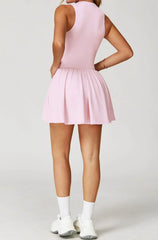 Sporty high neck tennis dress