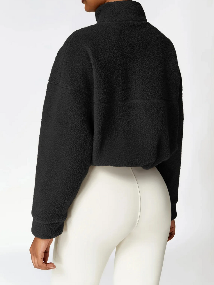 Fitness mjuk fleecejacka