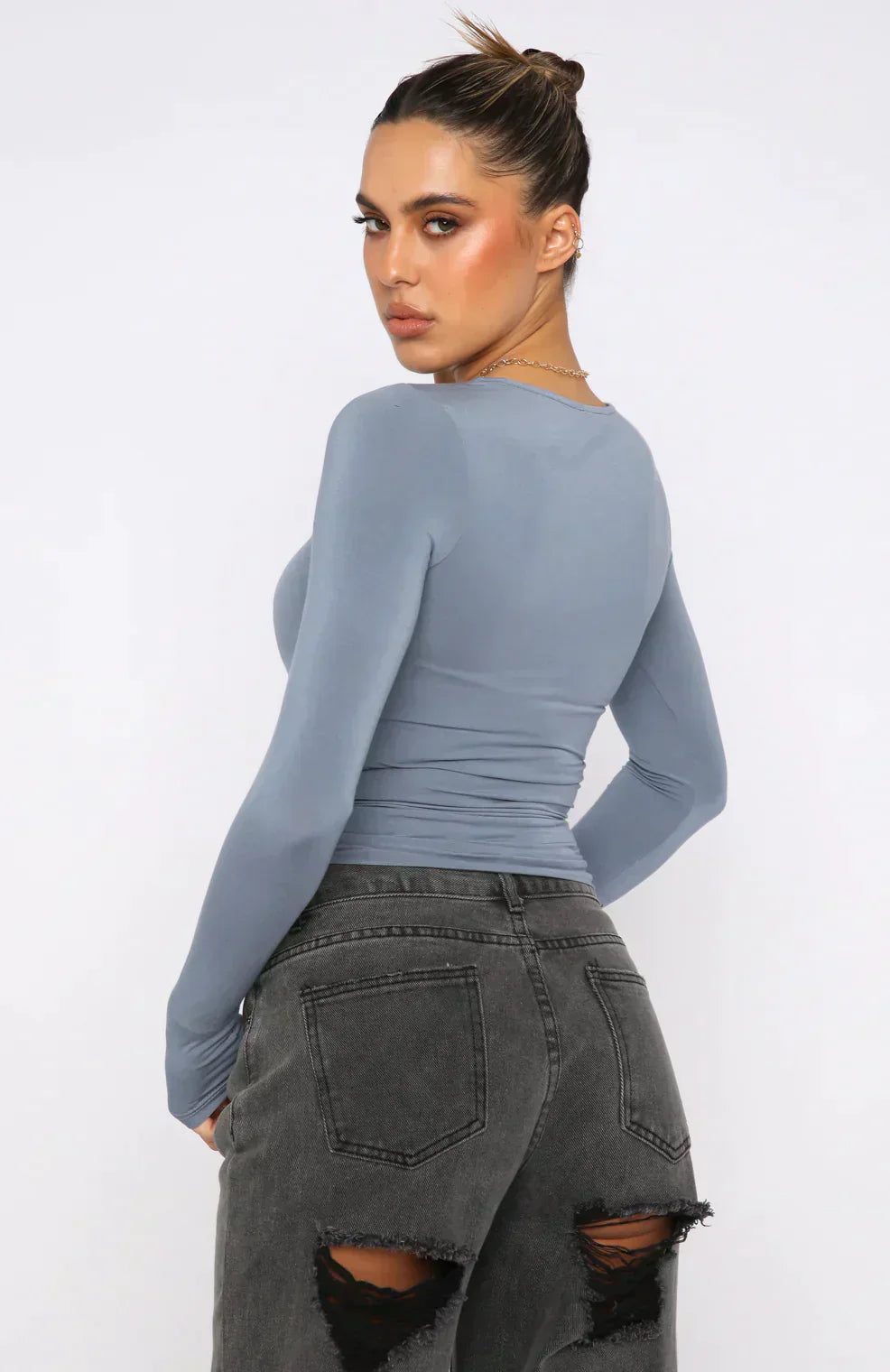 Smal långärmad T-shirt