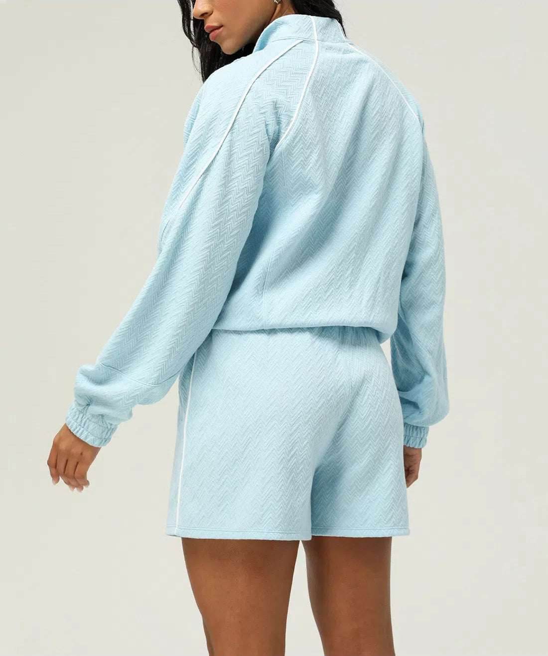 Sports tracksuit with jacket and shorts