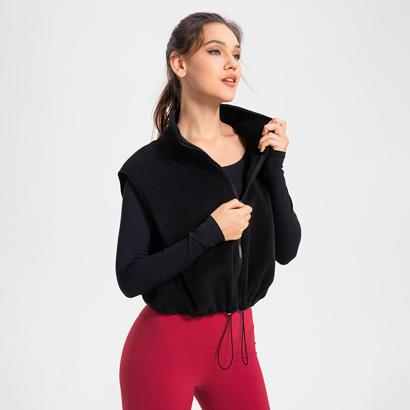 Turtleneck-västar med dragkedja