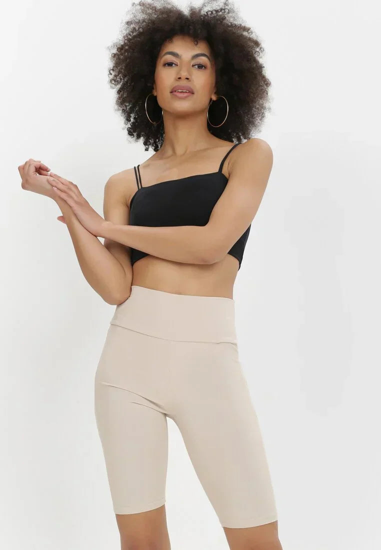 High-waisted sports shorts