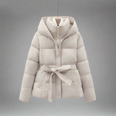 Vadderad midjejacka med bälte