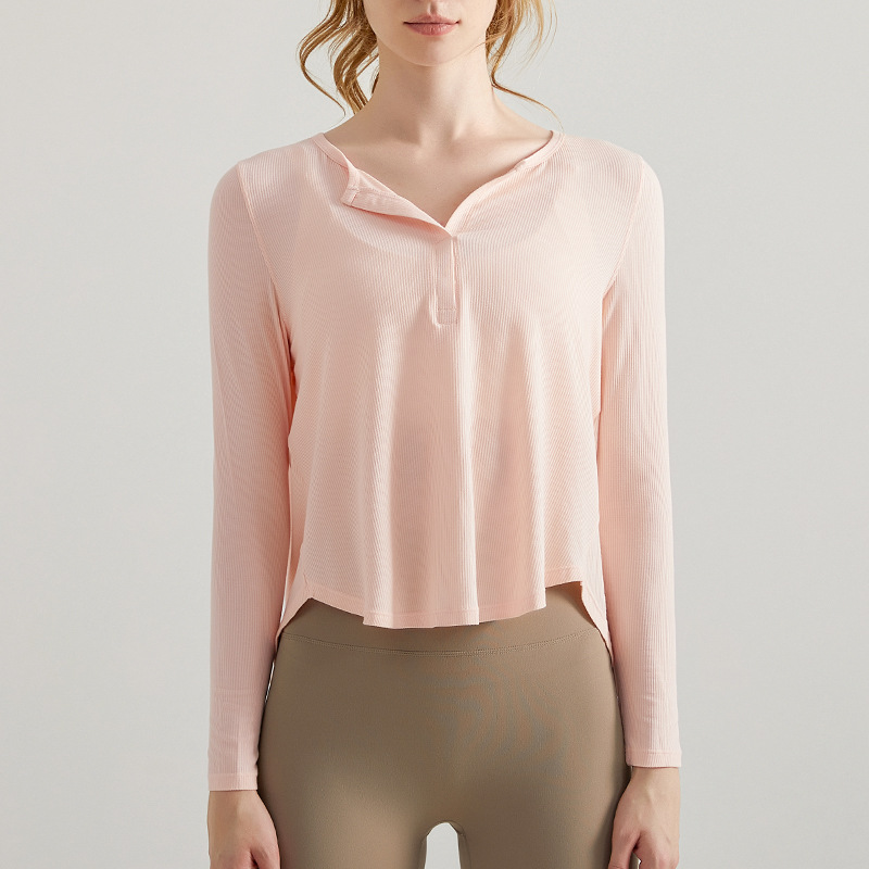 Löst sittande sport-T-shirt med långa ärmar