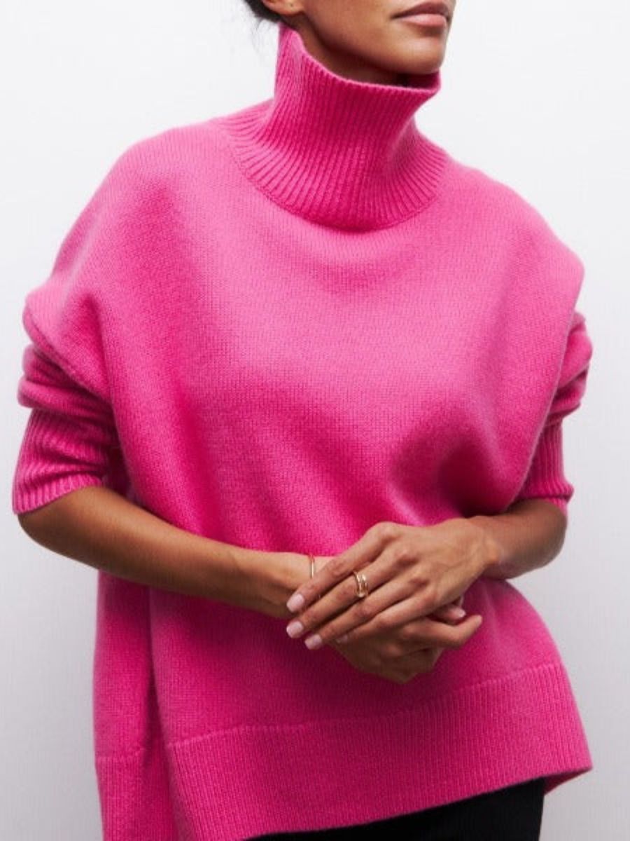 Bomullströja med polokrage