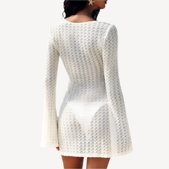 Textured Cutout Mini Dress