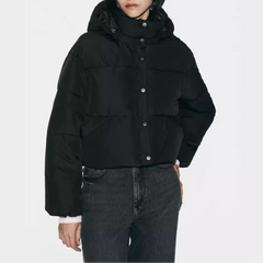 Löst sittande vadderad bomullsjacka