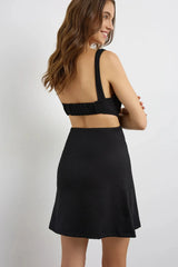 Short dress with square neckline