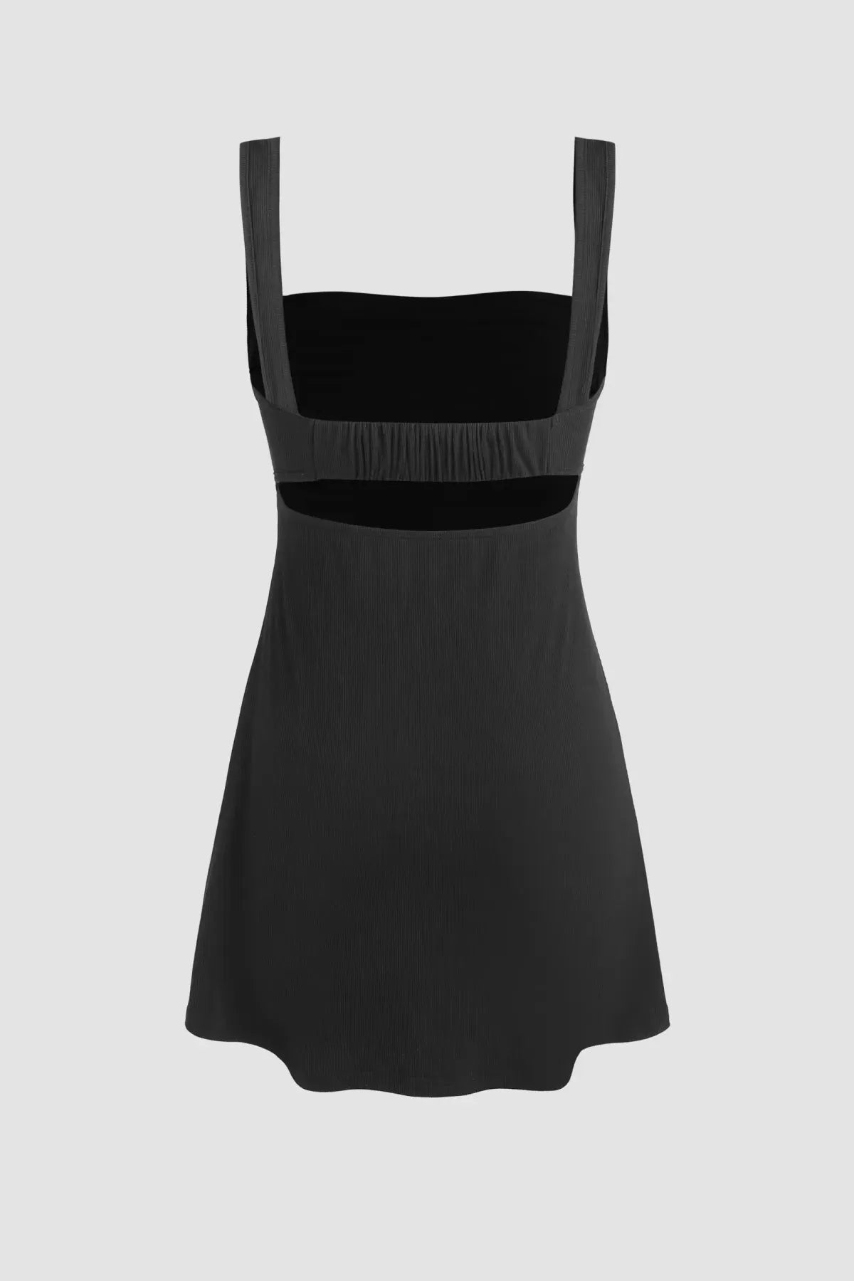 Short dress with square neckline