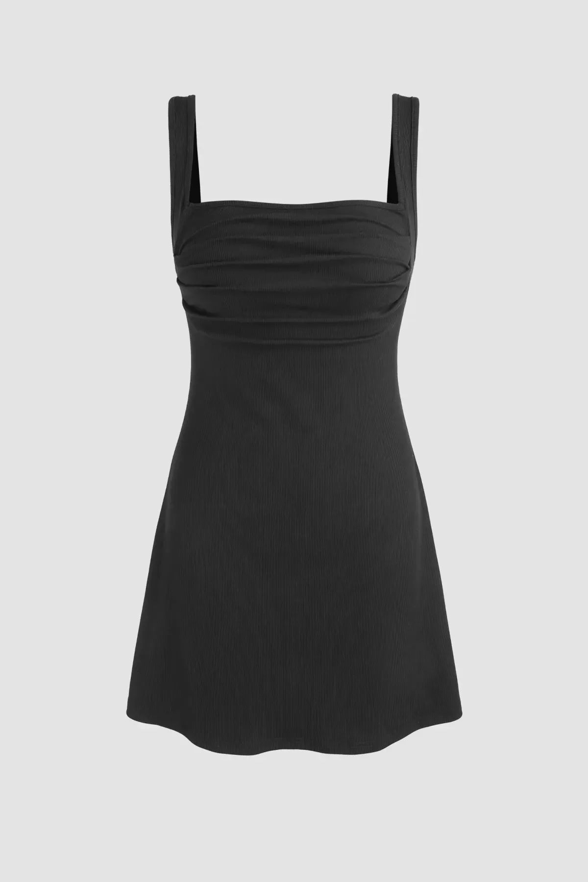 Short dress with square neckline