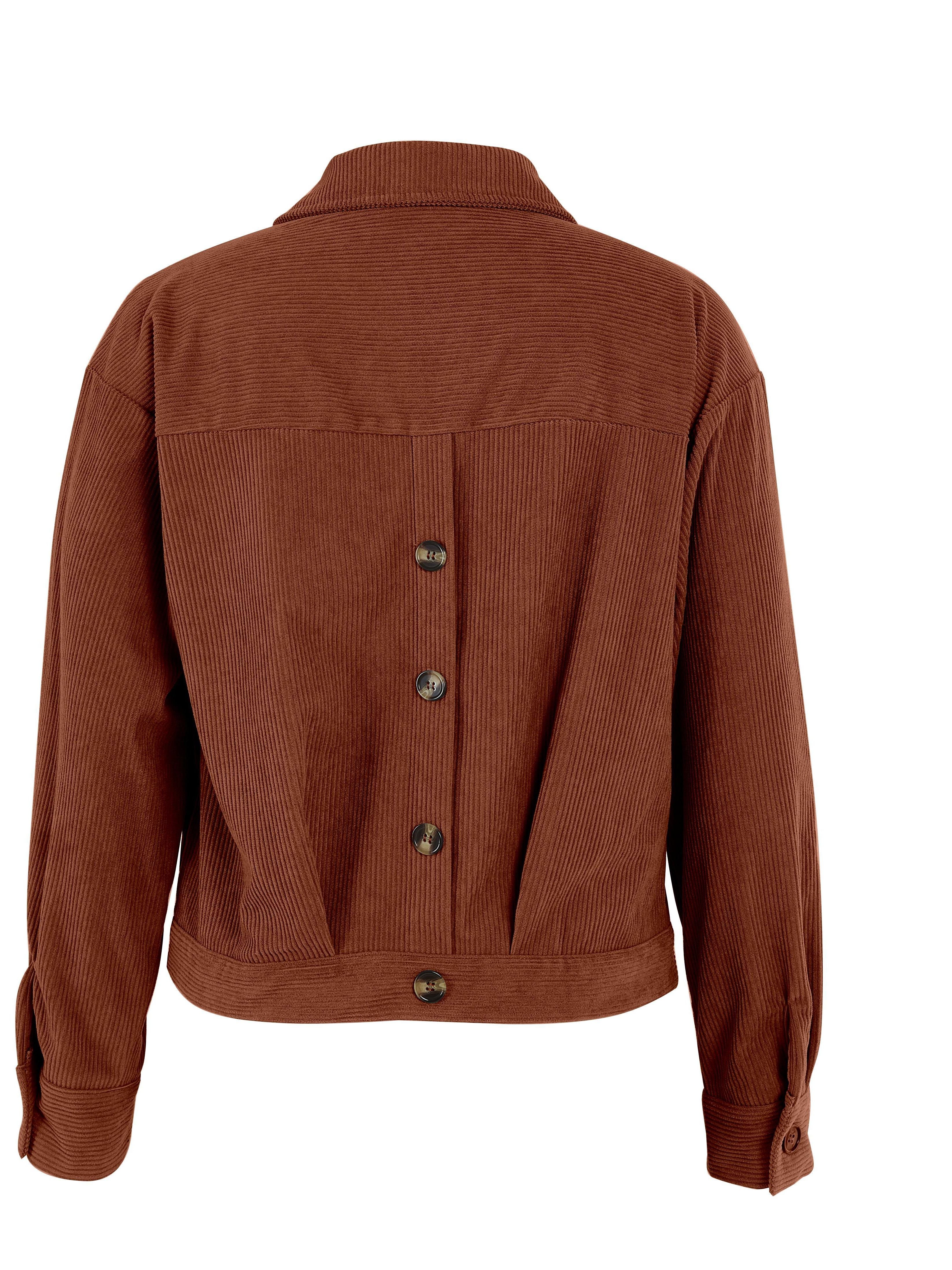 Randig jacka med knappar