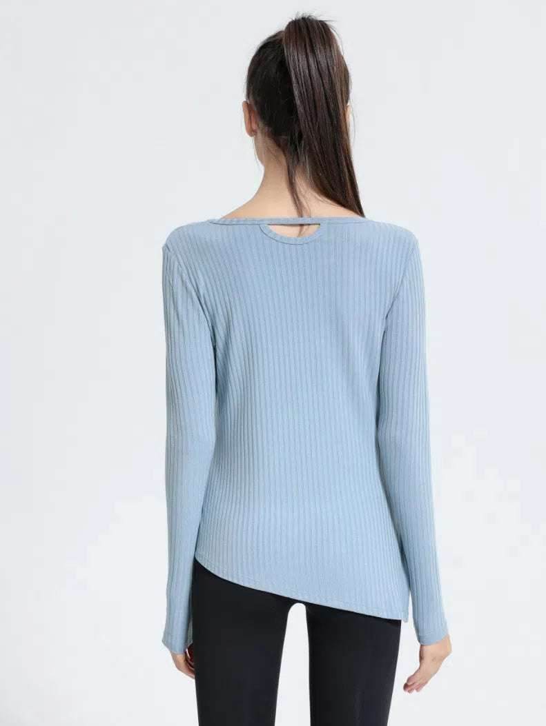 Long sleeve ribbed top