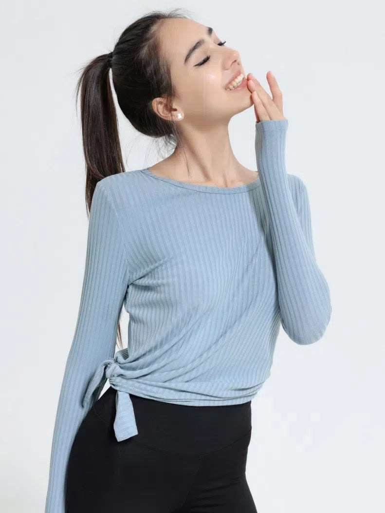 Long sleeve ribbed top