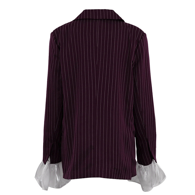 Lös elegant randig blazer