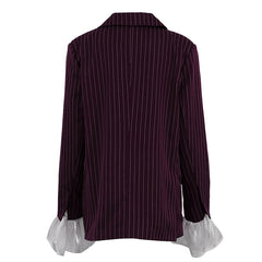 Lös elegant randig blazer