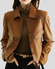 Short utility jacket with front pockets