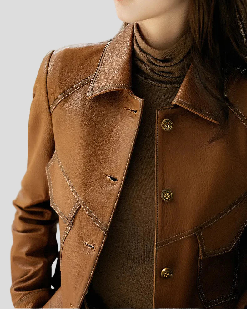 Short utility jacket with front pockets