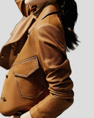 Short utility jacket with front pockets