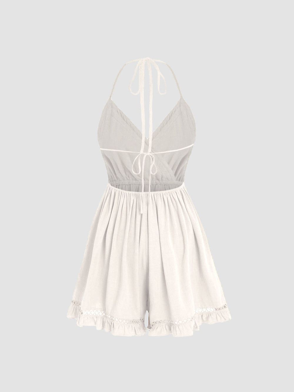 Avslappnad elegant vit klänning med struktur