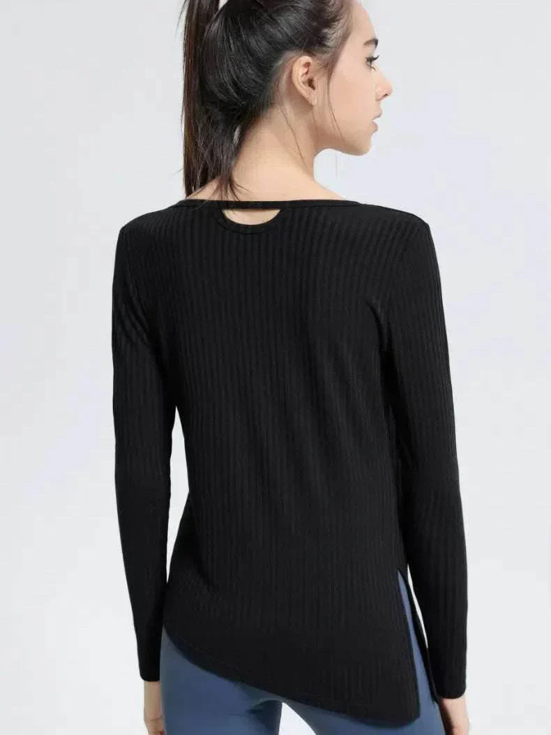 Long sleeve ribbed top