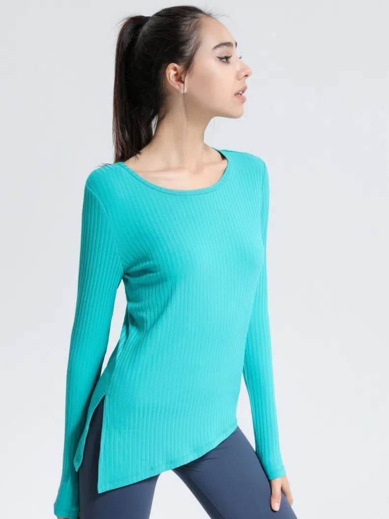 Long sleeve ribbed top
