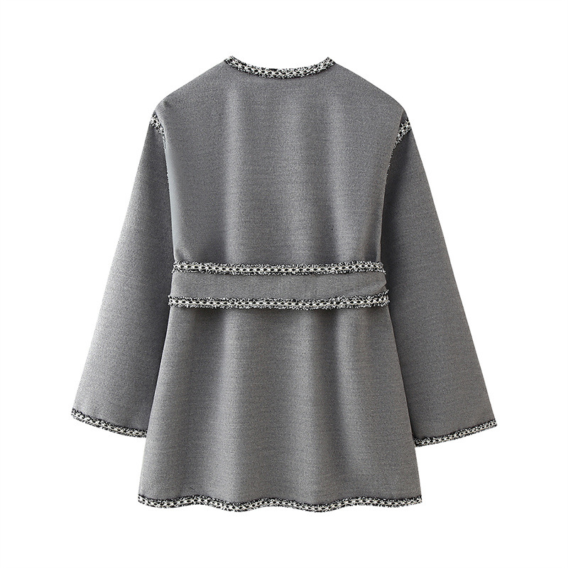 Ulljacka med lång ärm och midjeband