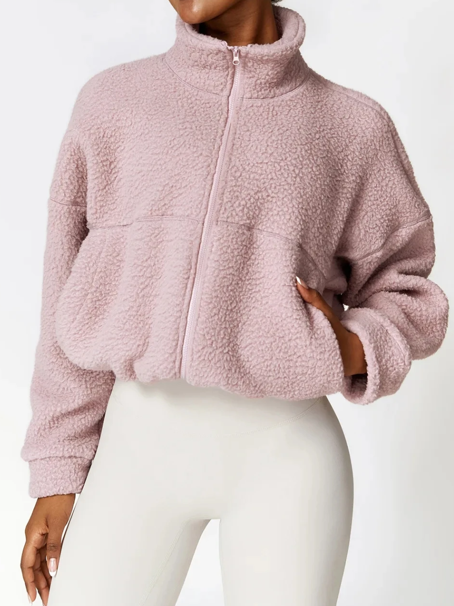 Fitness mjuk fleecejacka