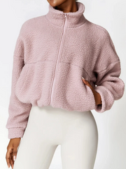 Fitness mjuk fleecejacka