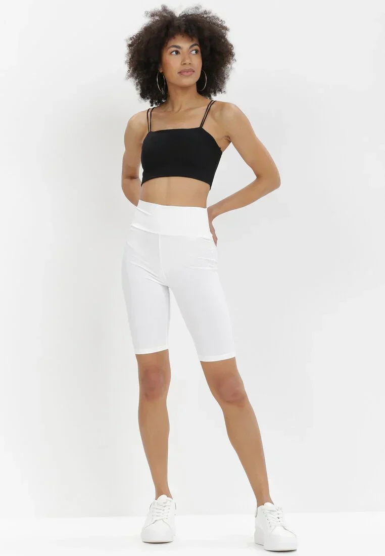 High-waisted sports shorts