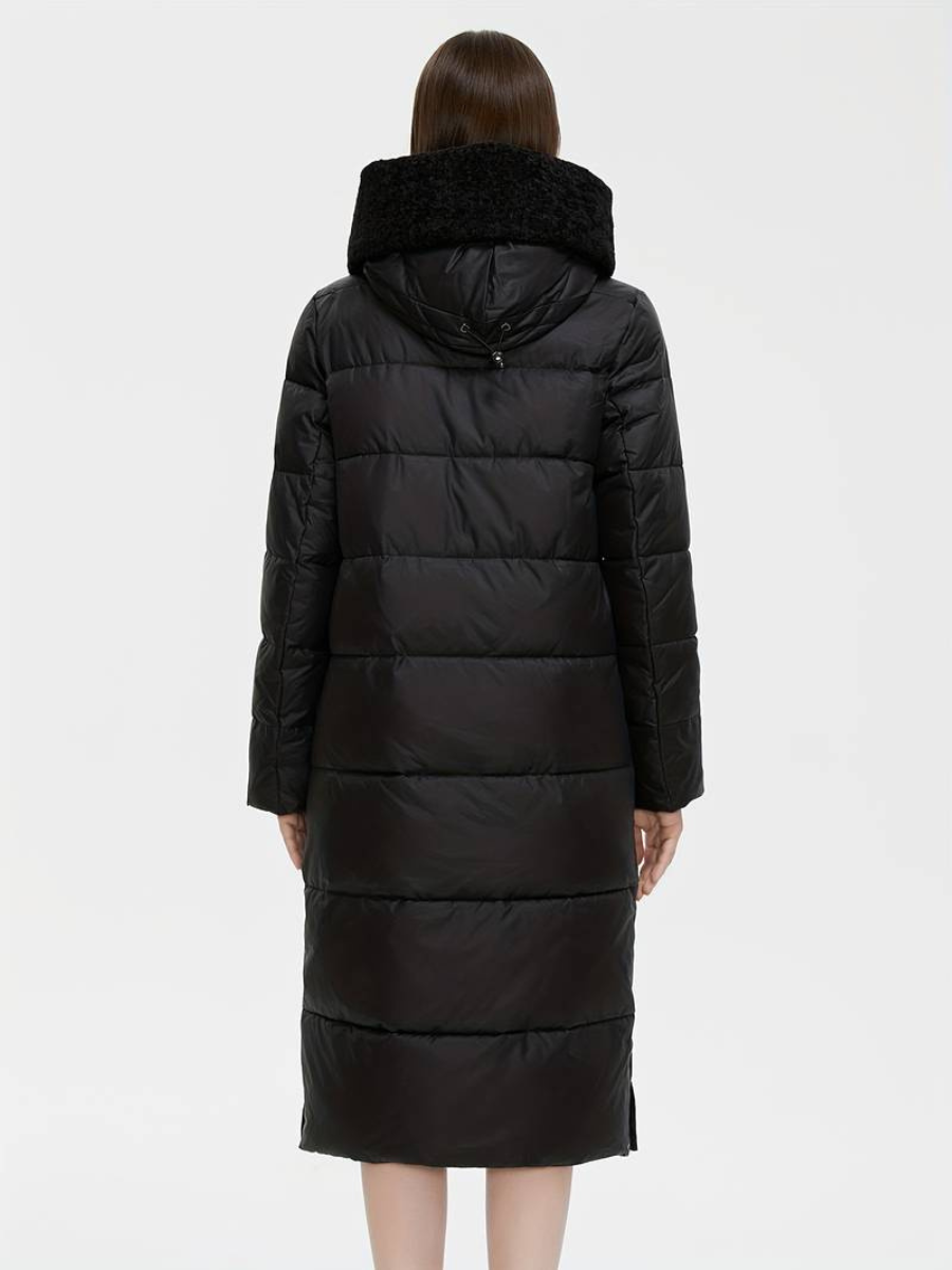 Fluffig jacka med dragkedja