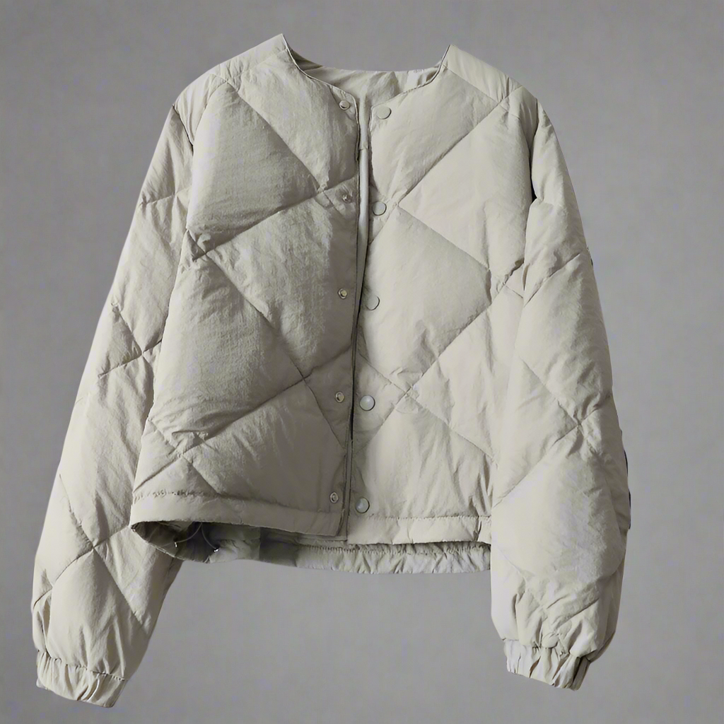 Lattice kort bomull vadderadJacka