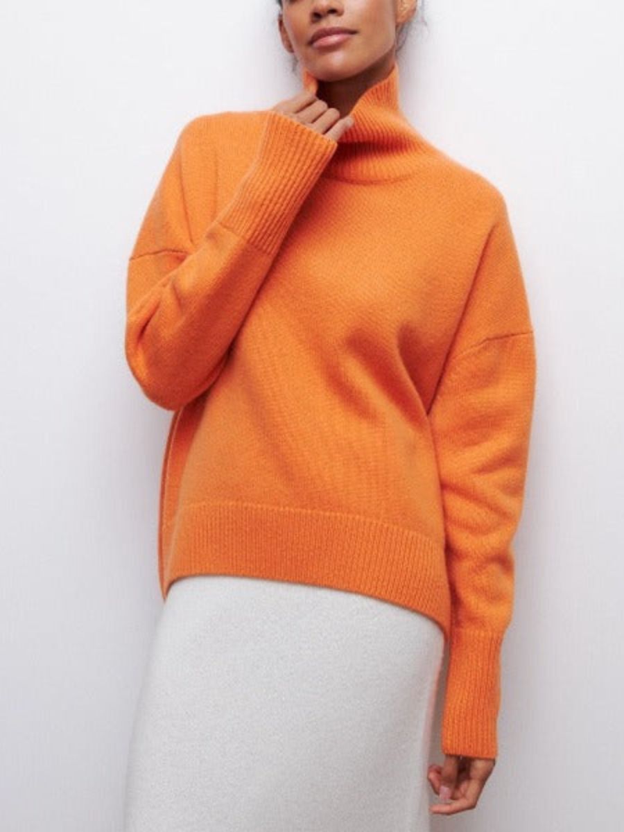 Bomullströja med polokrage