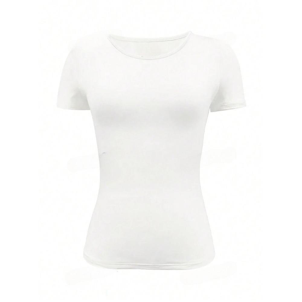 Short, slim-fit crew neck T-shirt