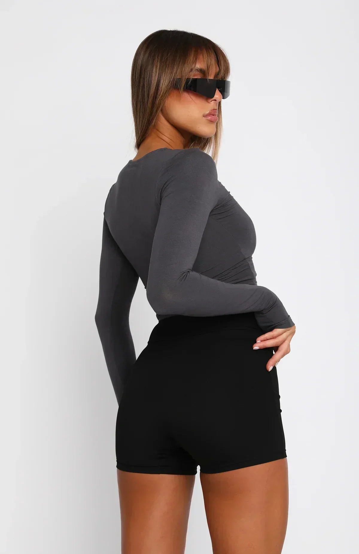 Smal långärmad T-shirt