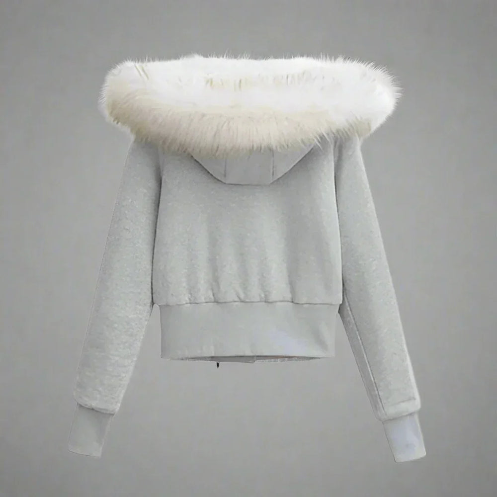 Cassius fleecad hoodiejacka