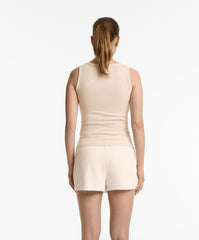 Ribbed Henley Tank Top