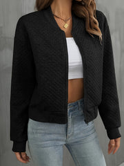 Svart enkel bomberjacka