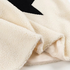 Damväst med rund hals i lös lammull